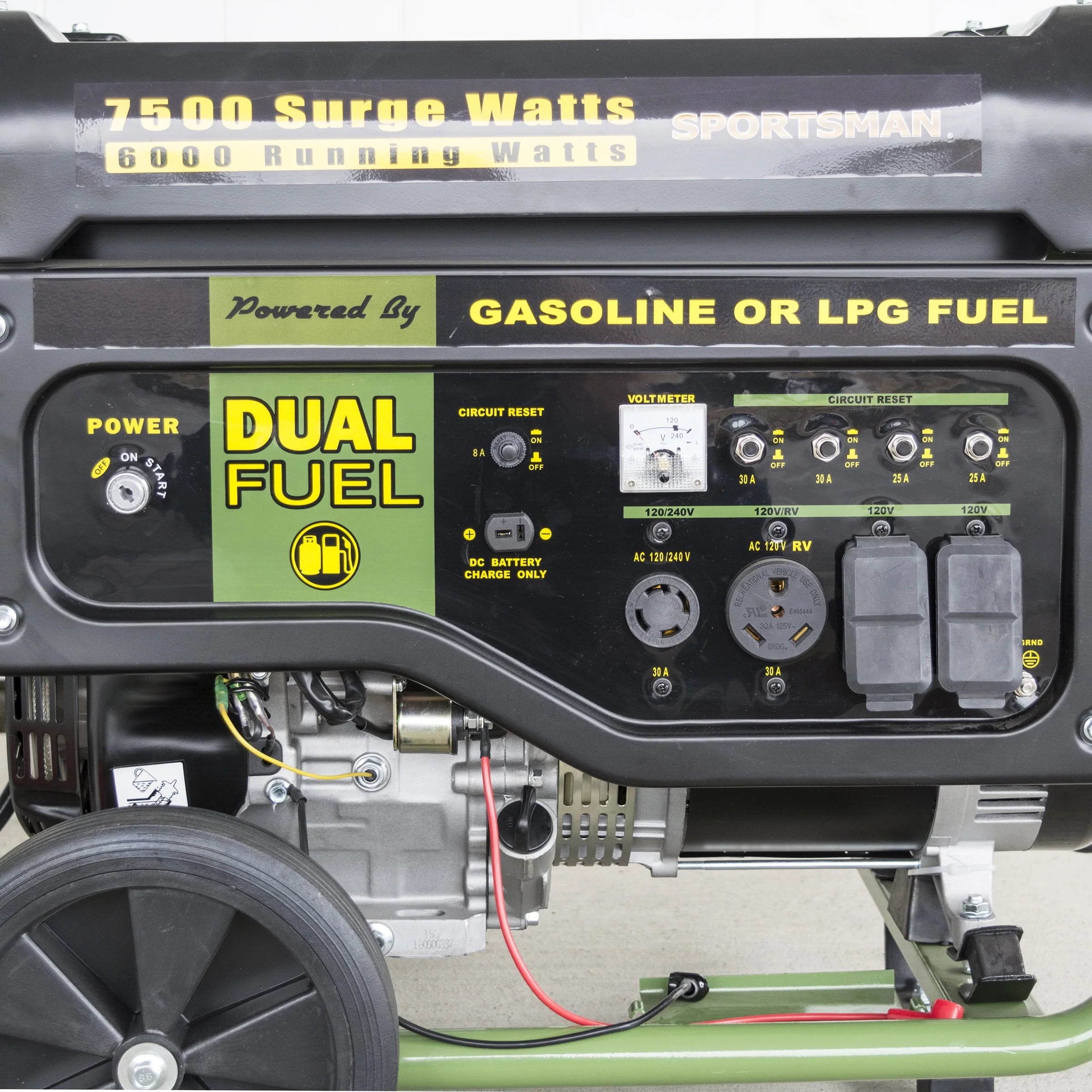 7500 Watts Dual Fuel Portable Generator W9278
