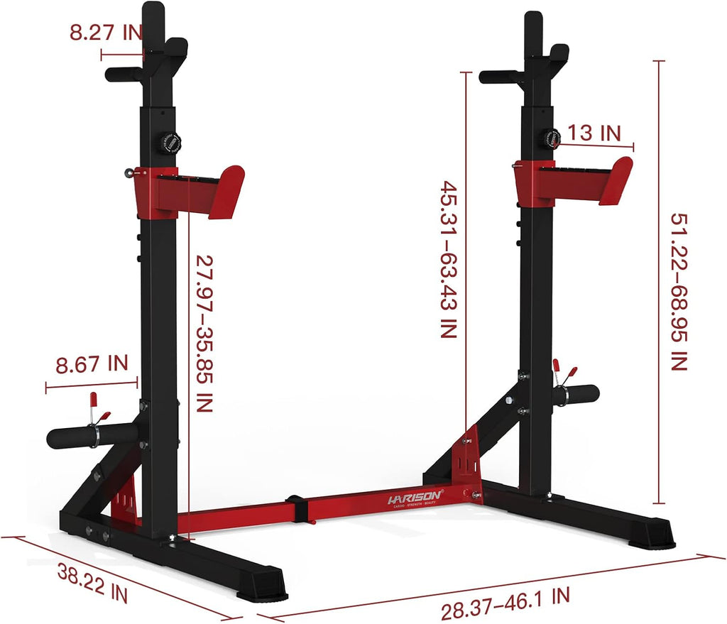 Adjustable Power Rack with Dip Bar Station O108266