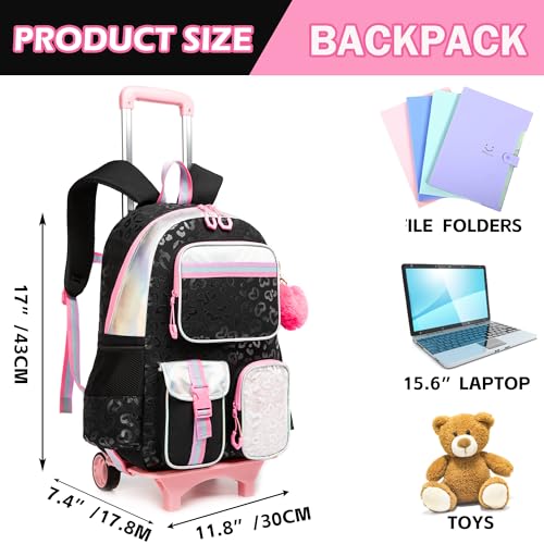 Rolling Backpack with Wheels J816339