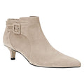 Pointed Toe Ankle Boots Kitten Heels Faux Suede Booties Side Zipper Dress Shoes Z298
