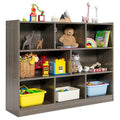 5-Section 2-Tier Open Wooden Storage Shelf Q5992