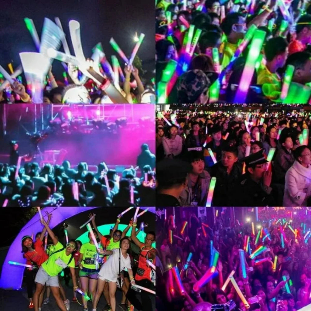 100PCS 18in LED Glow Foam Sticks Wands Batons G194