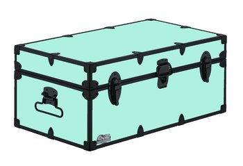 32 x 18 x 13.5 Inches Footlocker Trunk with Black Trim T28260