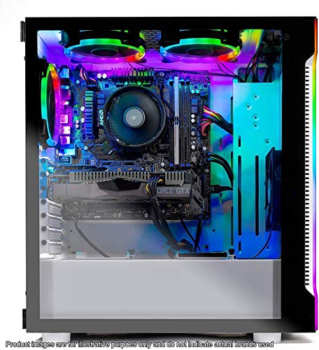 White Gaming Computer PC Desktop with Ryzen 5 3600, GTX 1650 Super 4G, 500GB SSD, 16GB DDR4 X6966