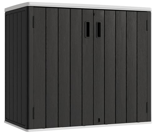 57 Cu.ft Brown Outdoor Vertical Storage Shed S5200