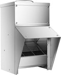 Galvanized Metal Chicken Feeder 11.5 Lbs Capacity with Lid N6375