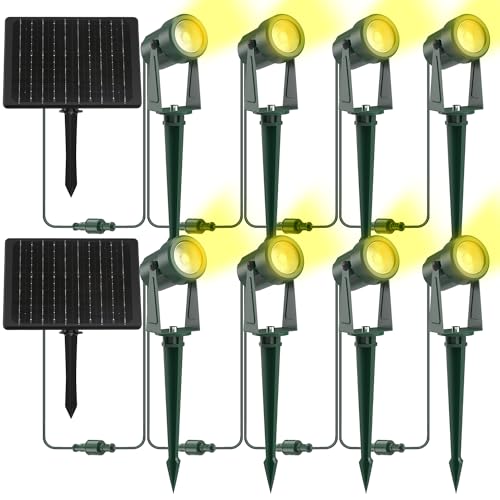 Black Solar Powered Landscape Spotlights (4 Pack, Warm White) N515