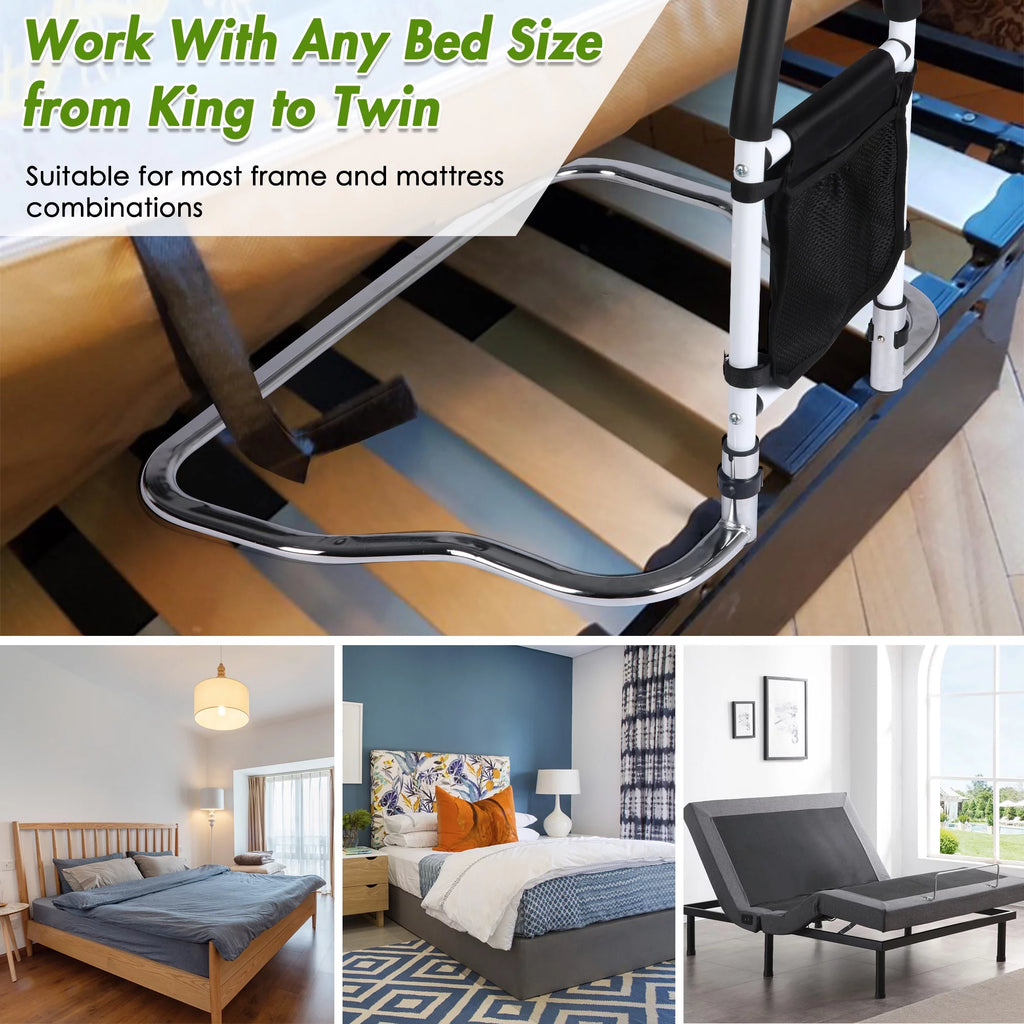 Bed Assist Rail with Anchor Strap and Storage Pocket V3444
