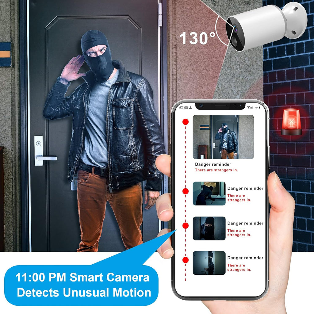 Wireless 1080p HD Outdoor Security Camera with Night Vision O674