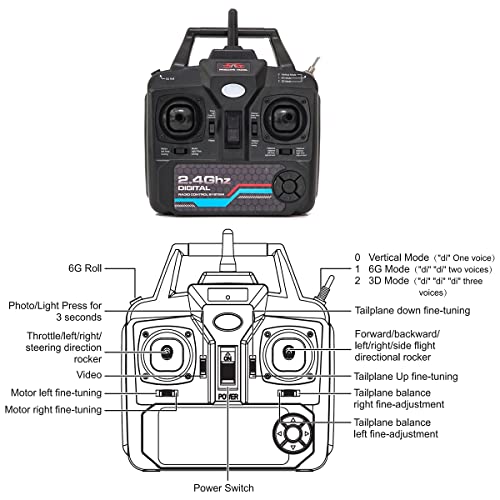 4 Channel Remote Control Airplane with Two Batteries A5916