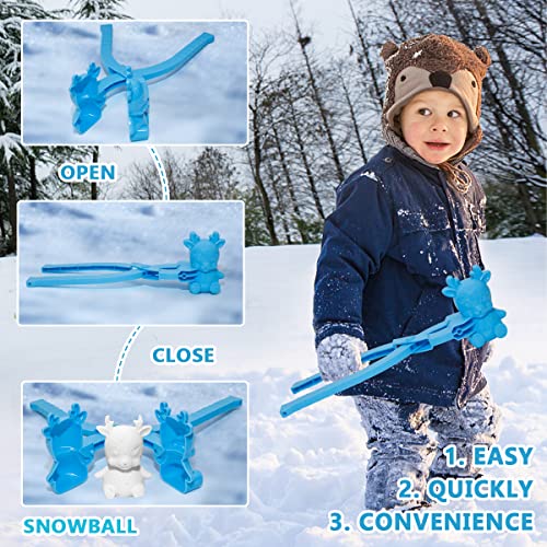 4PCS Large Size Snowball Maker Tool with Handle Q111
