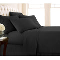 Black 7-Piece Split King Bed Sheet Set J229054