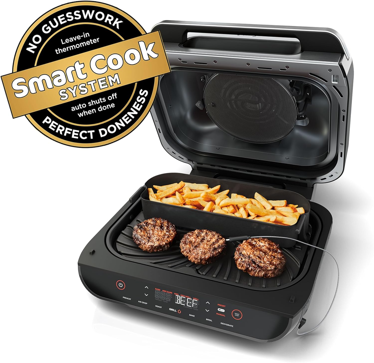 Black Indoor Grill with Air Fry H510900