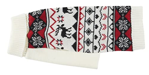 Red Christmas Dog Sweater Medium M Size 13" Back Length J754