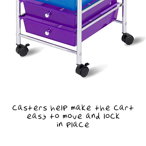 Rolling Storage Cart with 12 Plastic Drawers P240372