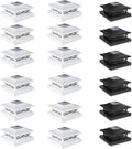 12 Pack White Solar Post Cap Lights and 6 Pack Black Solar Fence Post Cap Lights S9820