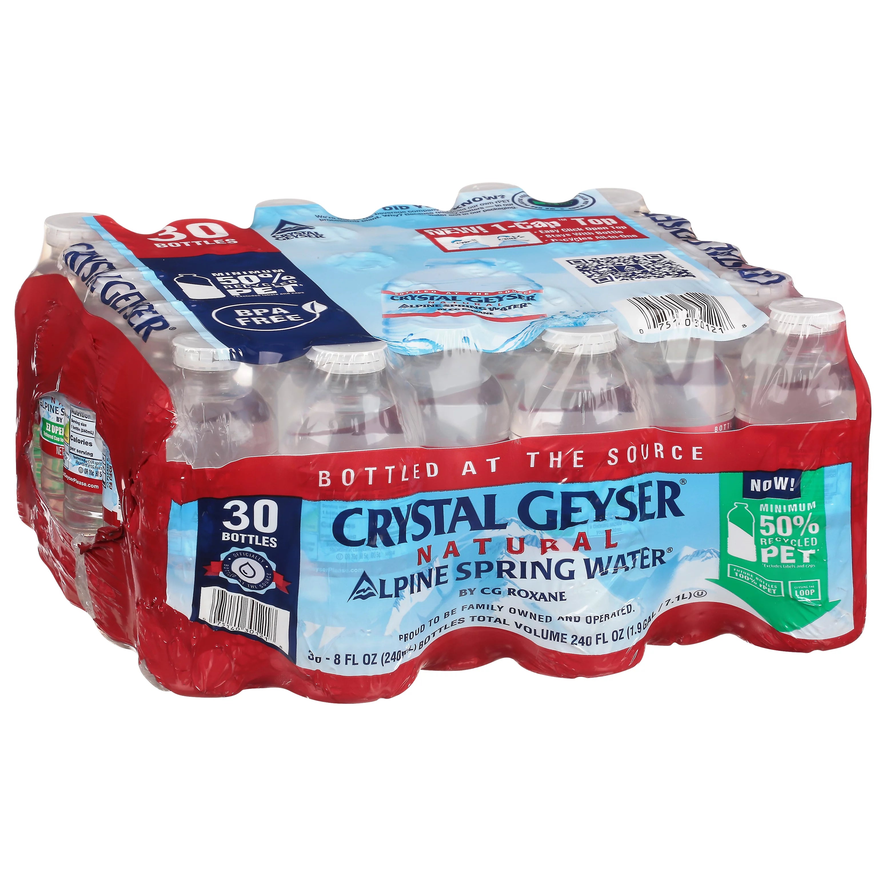 8 Ounce Bottles Natural Spring Water 30-Pack X9281