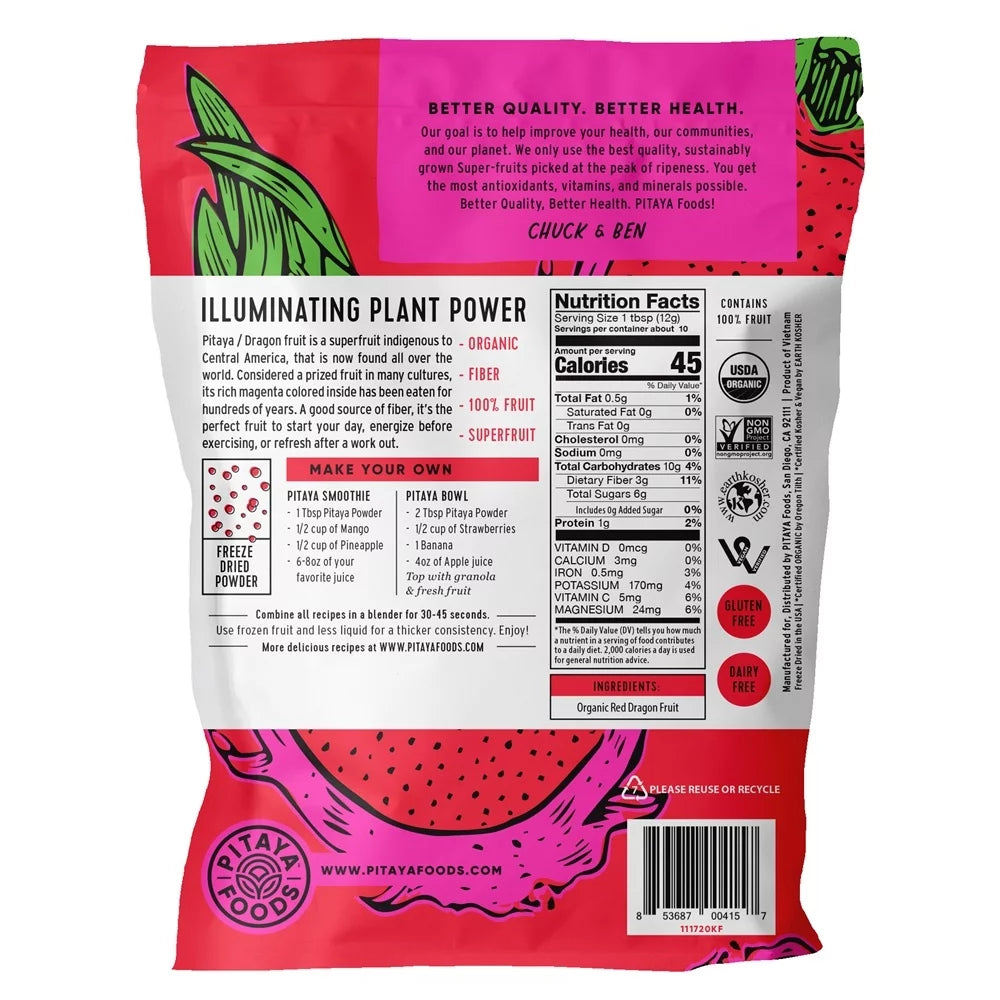 Organic Dragon Fruit Freeze Dried Powder 4 oz B4232