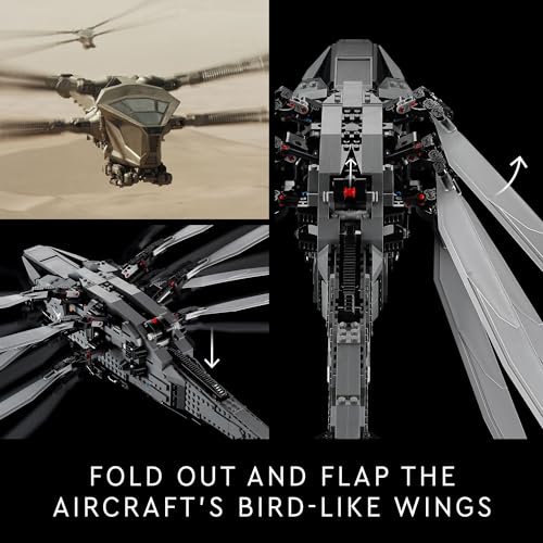 LEGO Icons Dune Atreides Royal Ornithopter 10327, 8 Dune Minifigures A95818