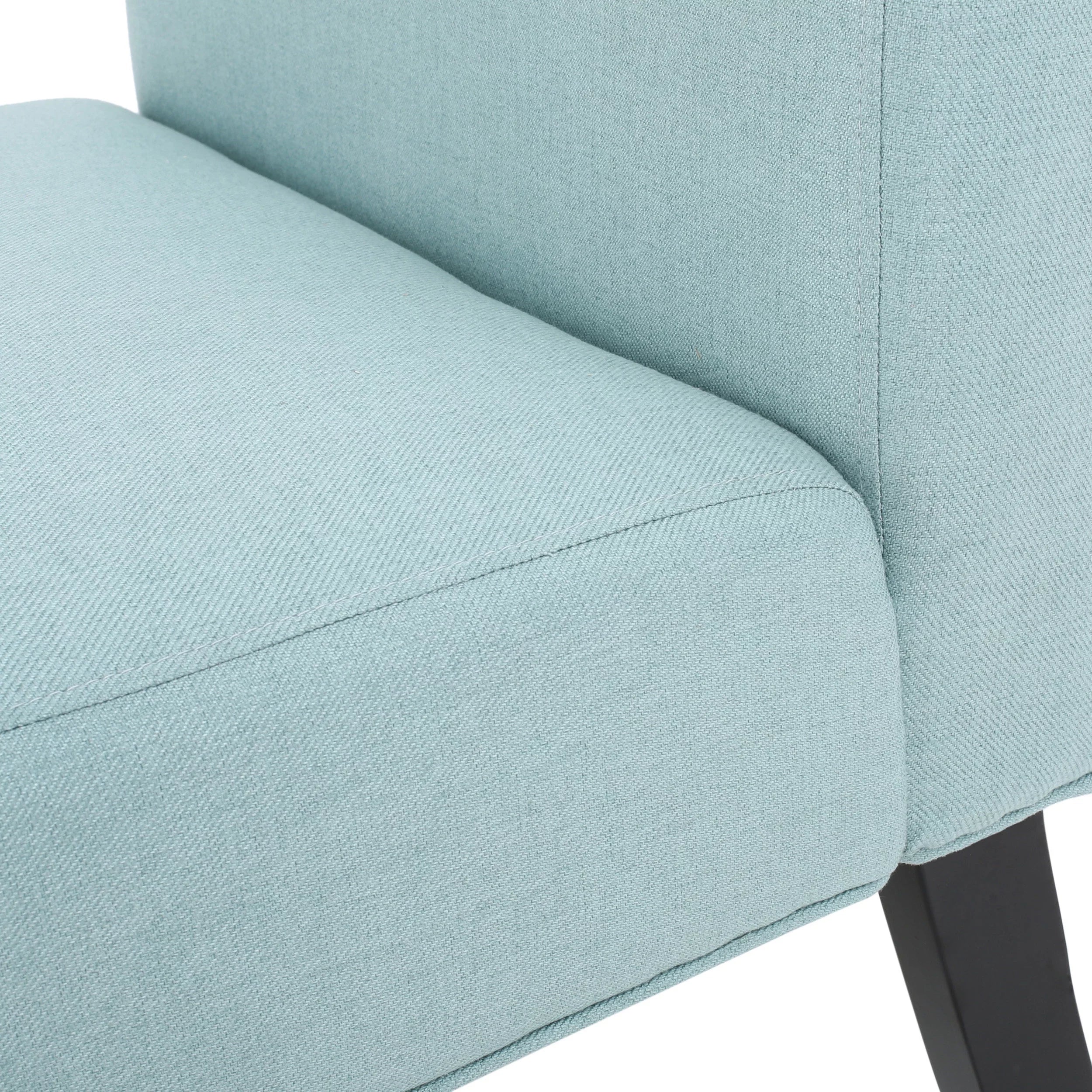 Light Blue Fabric Slipper Chair U688144