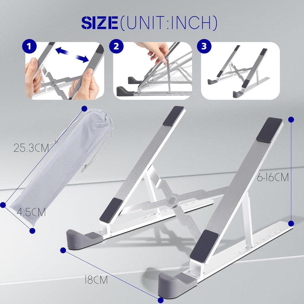 Adjustable Aluminium Alloy Laptop Stand for 10-16" Laptops G739