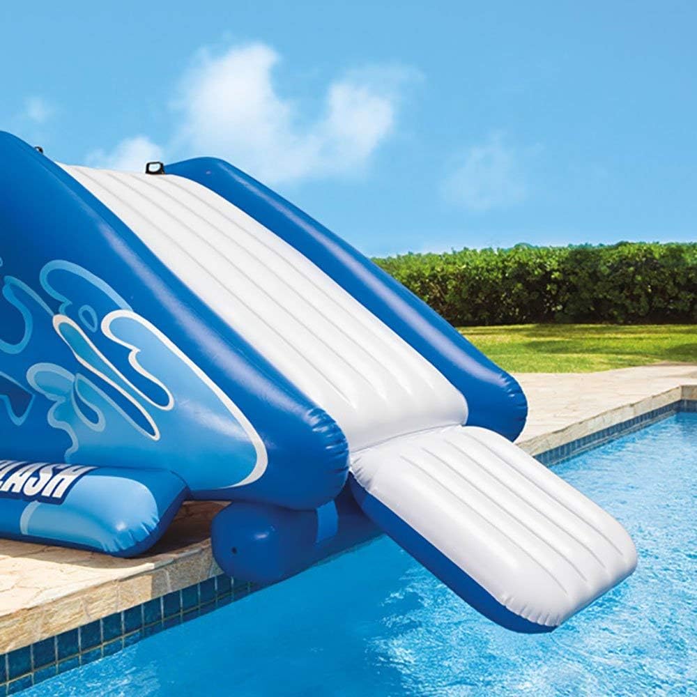Blue Inflatable Play Center Swimming Pool Water Slide with Built in Sprayers W497018