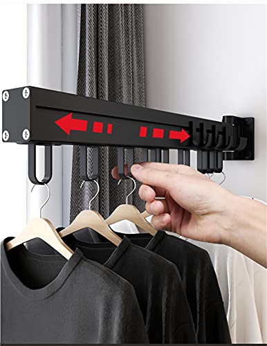 Aluminium Folding Retractable Wall Mounted Clothes Drying Rack S798294