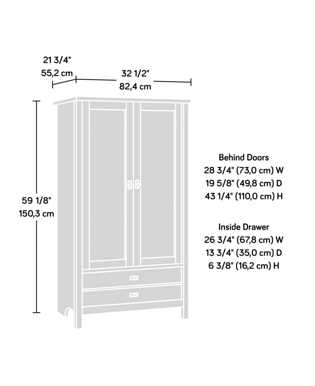 Mystic Oak Armoire I556
