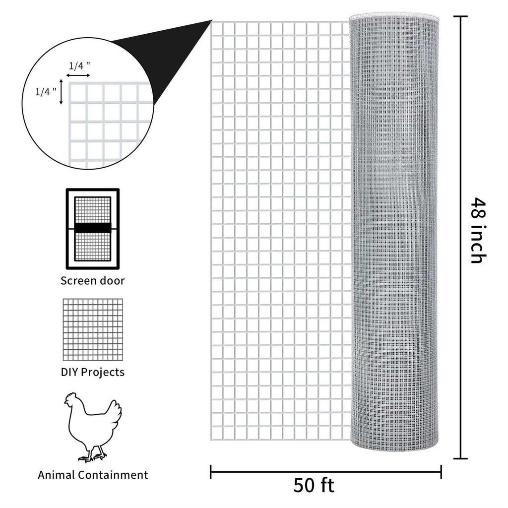 Galvanized Wire Mesh 48inx100ft 23 Gauge Chicken Fence S786