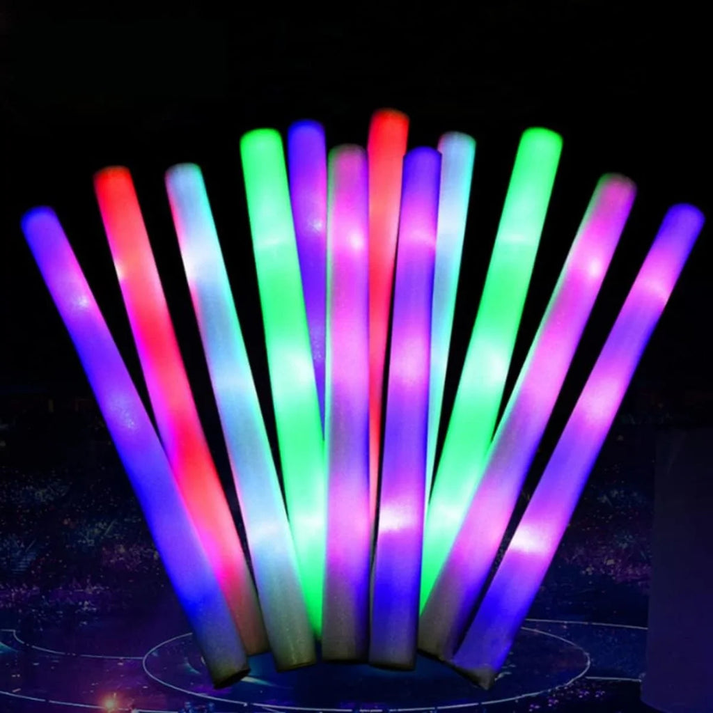 100PCS 18in LED Glow Foam Sticks Wands Batons G194