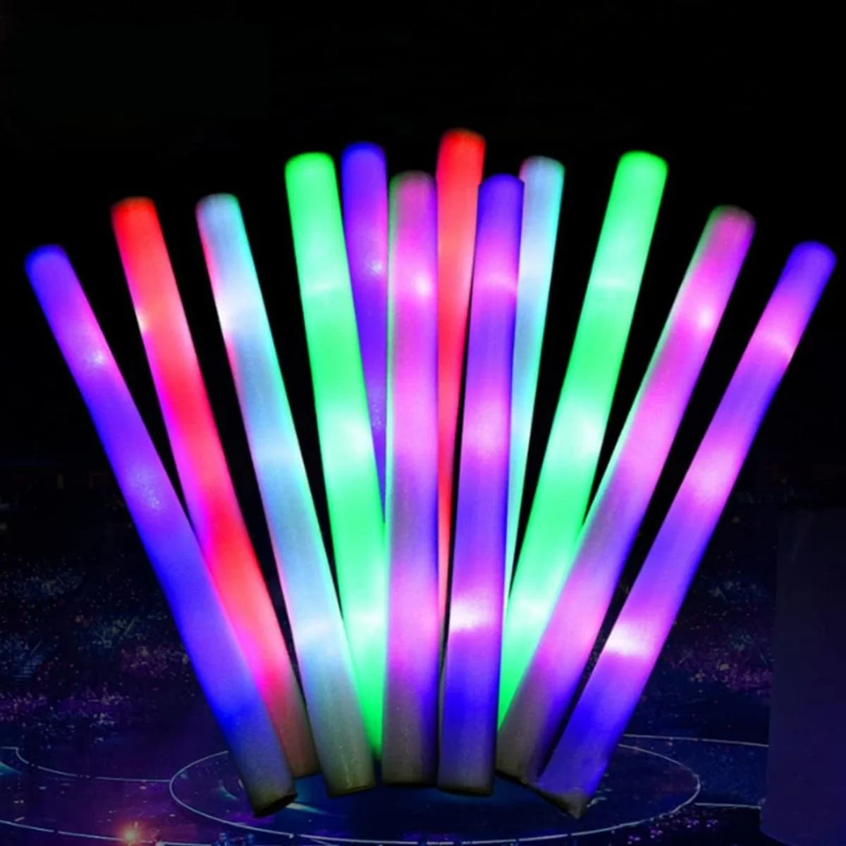100PCS 18in LED Glow Foam Sticks Wands Batons G194
