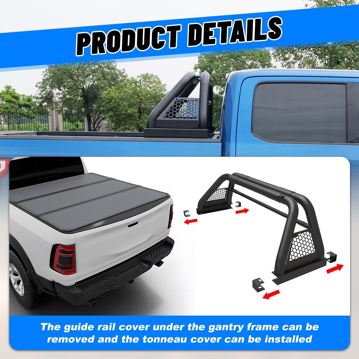 Retractable Tailgate Ladder 56"-68" Foldable Adjustable O133279