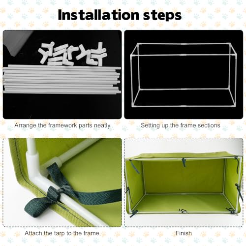 Large Size Outdoor Cat House 30"x16"x16" Cat Feeding Station Cat Outdoor Shelter Z7205