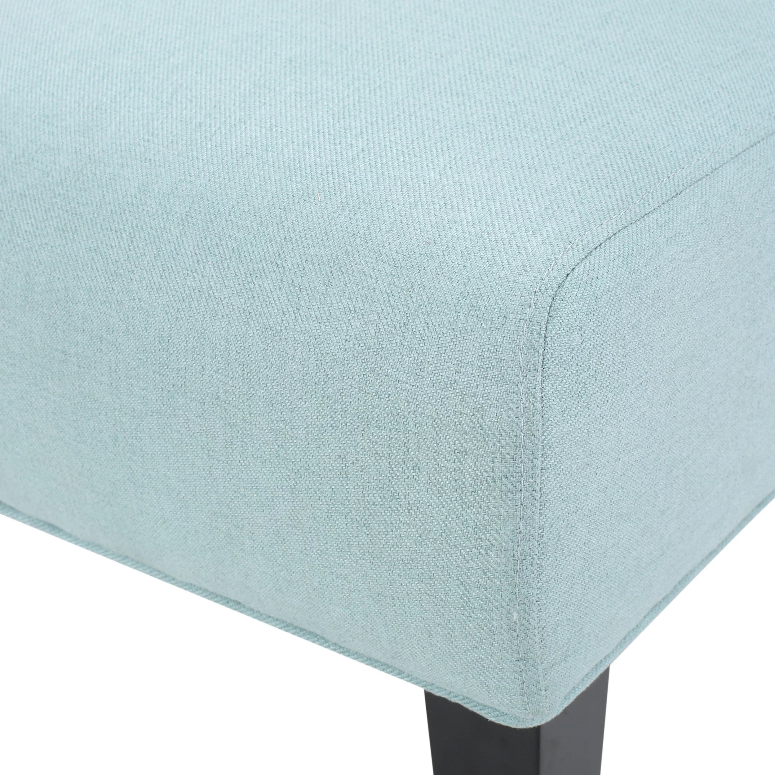 Light Blue Fabric Slipper Chair U688144
