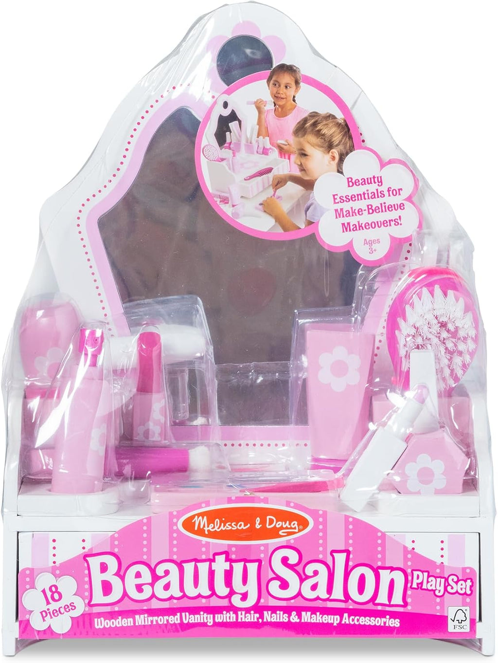 18 pcs Wooden Beauty Salon Play Set U3892