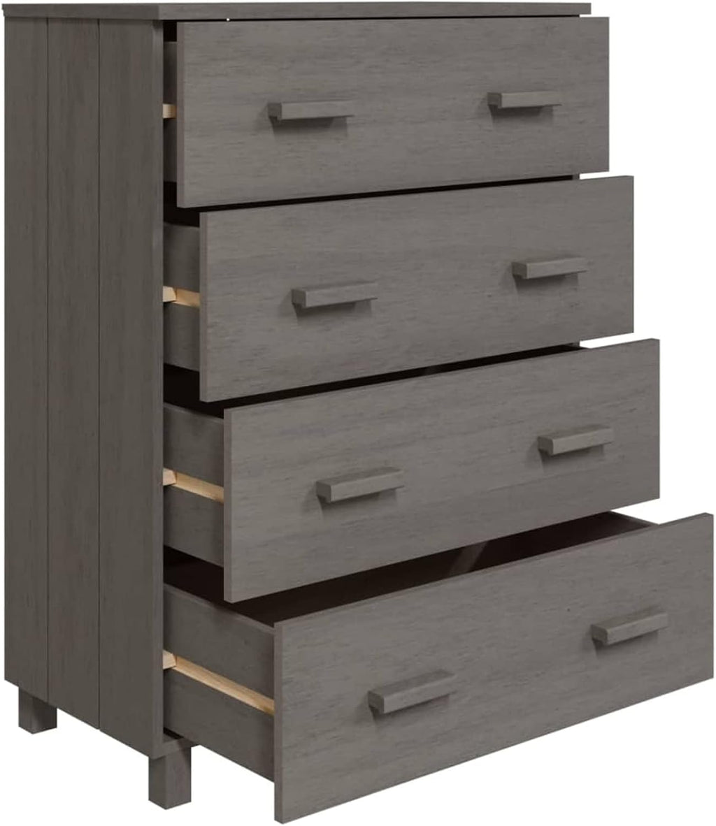 Light gray Pine Wood Sideboard Cabinet with 3 Drawers A9017