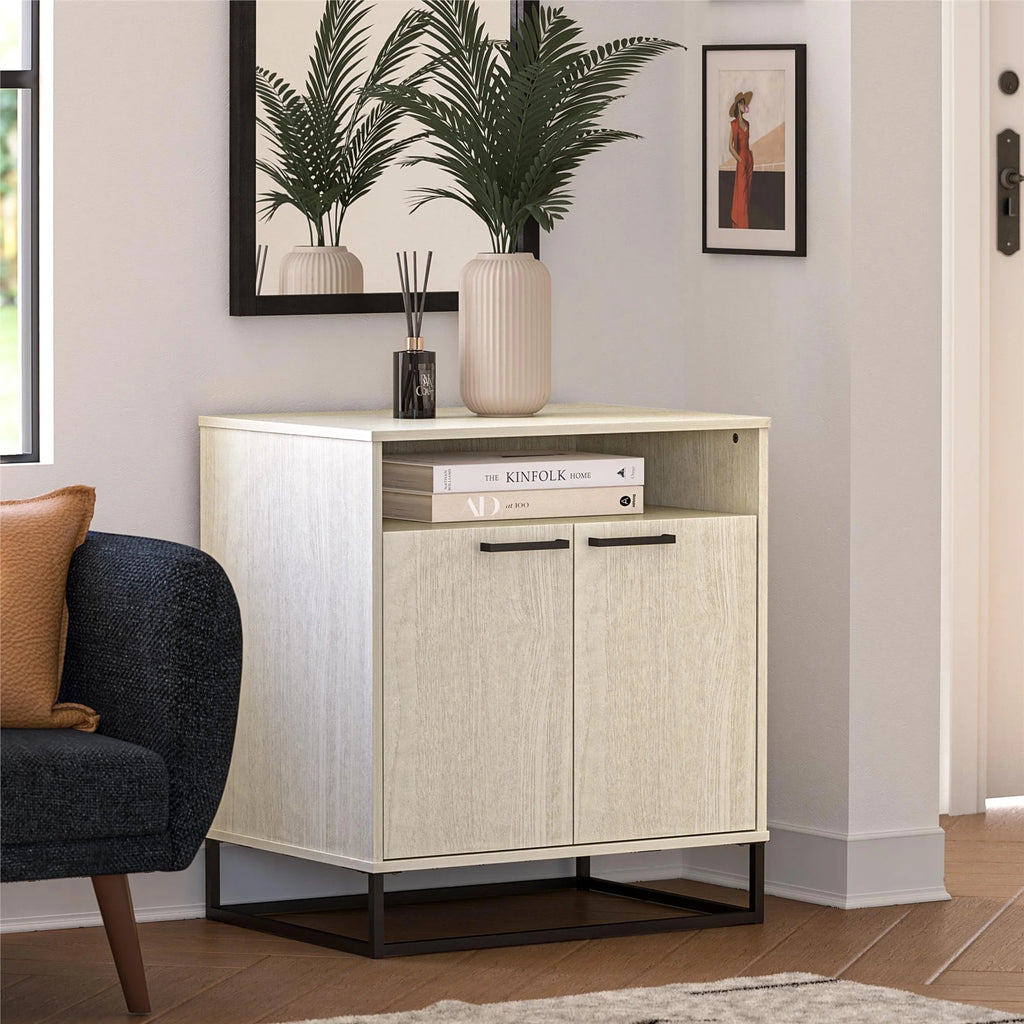 Ivory Oak 2 Door Accent Cabinet I285377