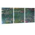 3 Panels Framed Canvas Wall Art Water Lilies G186634