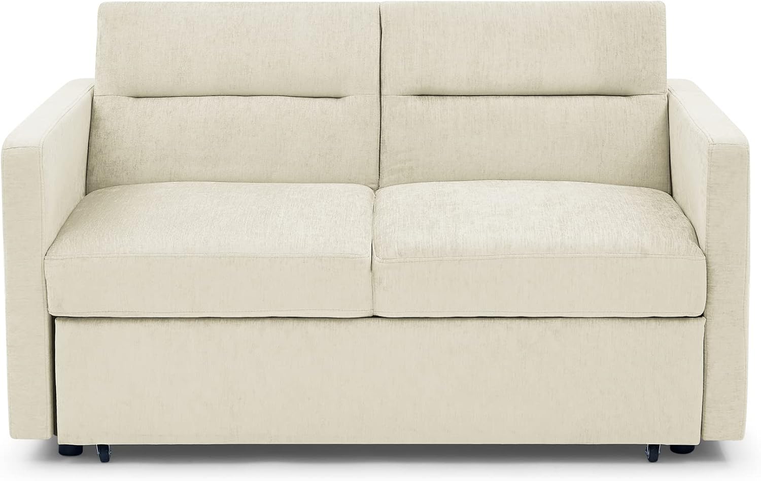 Beige Velvet 3 in 1 Convertible Sleeper Sofa P798