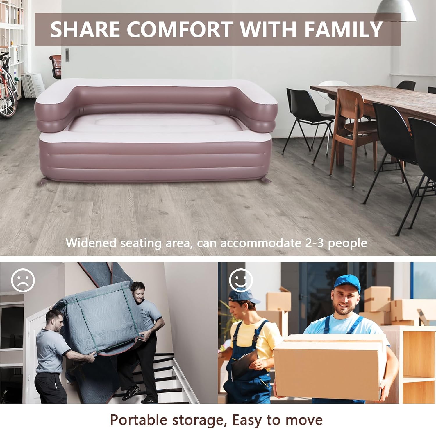 White Inflatable Sofa C93592