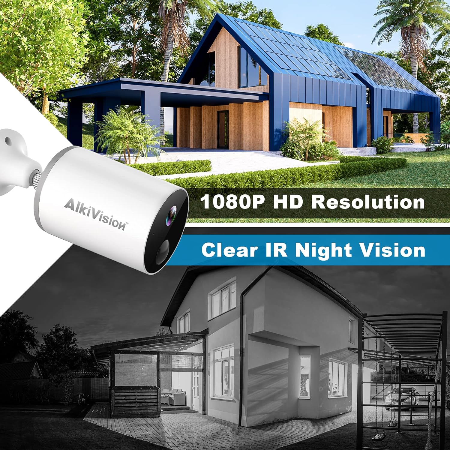 Wireless 1080p HD Outdoor Security Camera with Night Vision O674