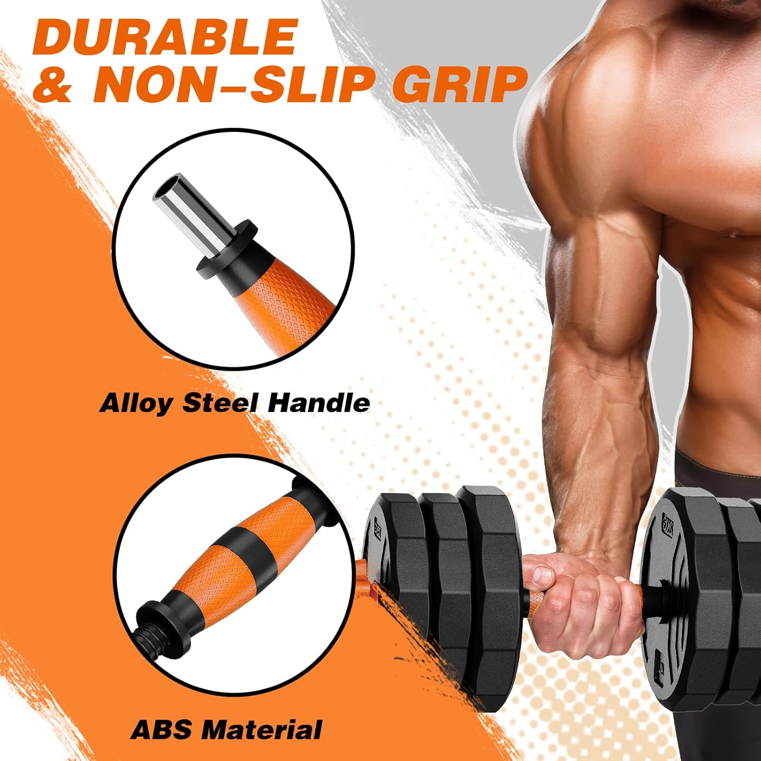 44LB 4 in 1 Adjustable Weight Dumbbell Set Y276