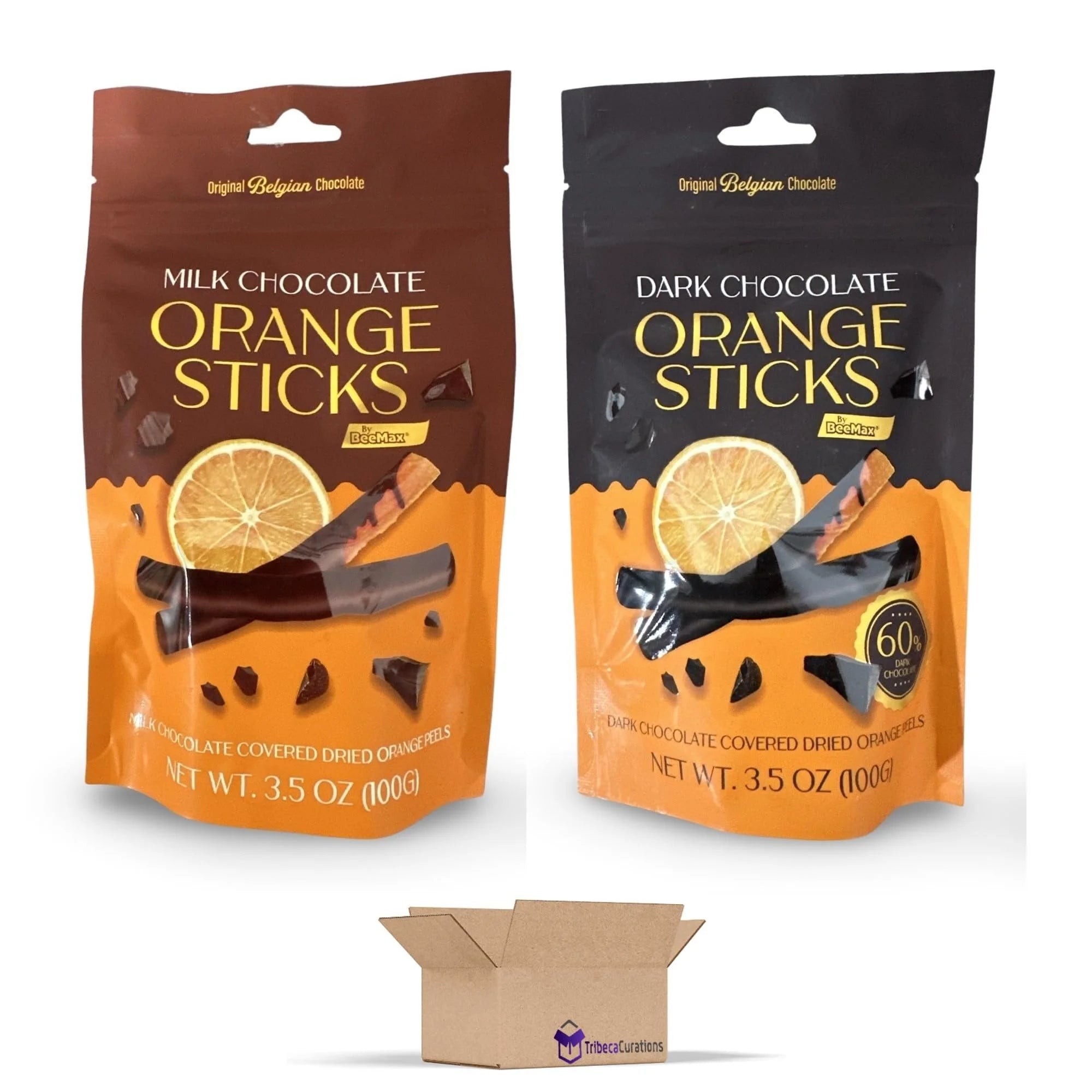 Milk Chocolate Orange Sticks 3.5 Ounce Bag Pack of 4 X107