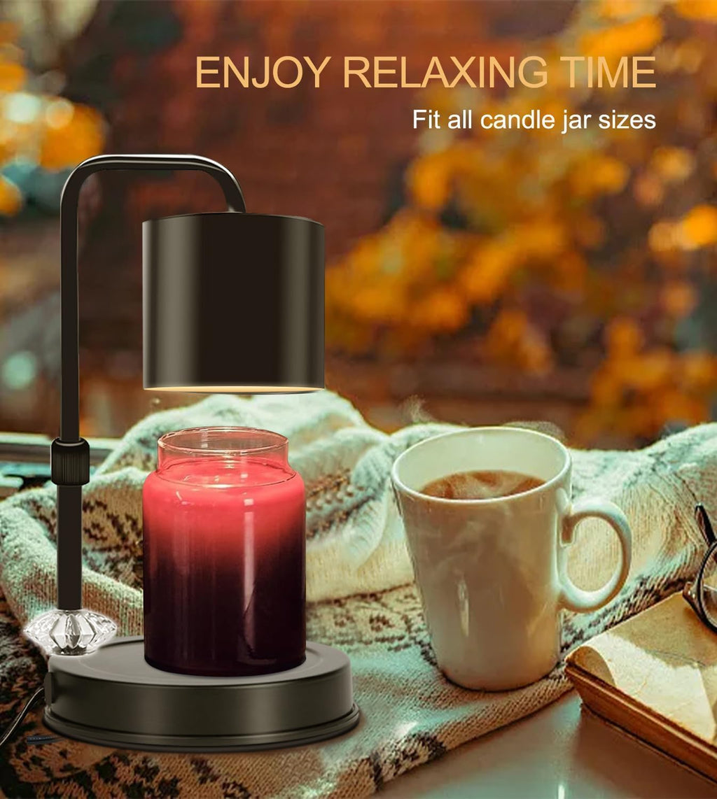 Candle Warmer Lamp with Timer, Adjustable Dimmable, 2 Bulbs R9443