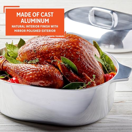 Silver Cast Aluminum Roaster 13" N203011