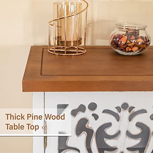 White 1 Door Wood Accent Cabinet K224