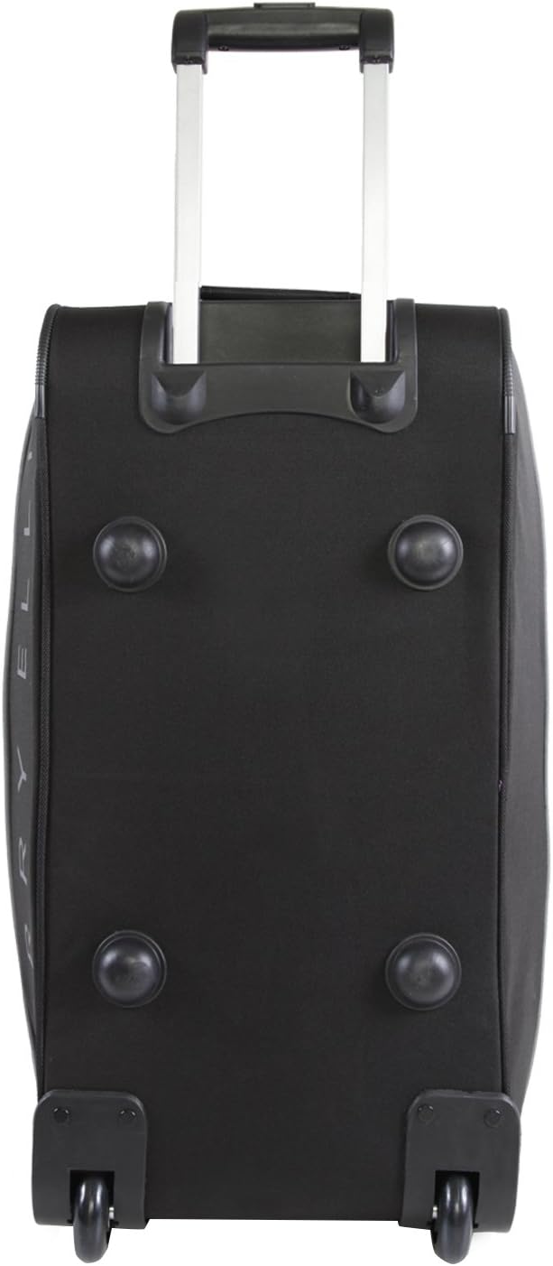 Black Grey Lightweight Rolling Duffel Bag V398