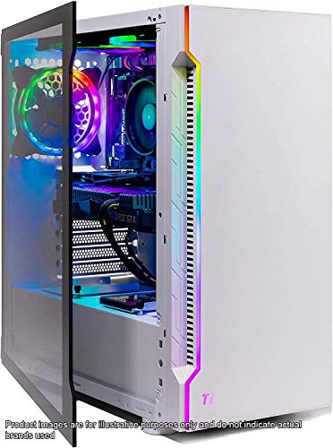 White Gaming Computer PC Desktop with Ryzen 5 3600, GTX 1650 Super 4G, 500GB SSD, 16GB DDR4 X6966