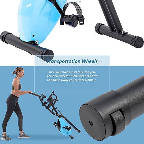 2 In 1 Recumbent and Upright Exercise Bike with Magnetic Resistance J435