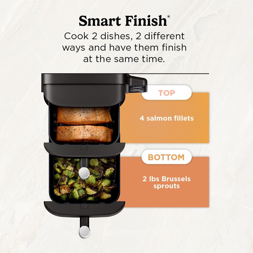 8 QT DoubleStack 2-Basket Air Fryer, Black X7713